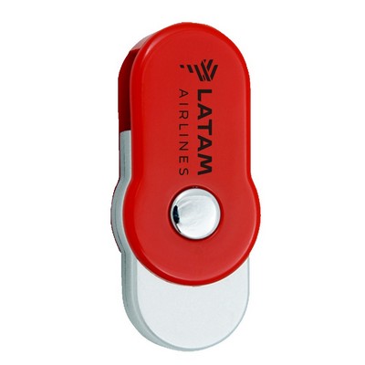 Winfield Rounded Red Swivel USB Flash Drive-256MB