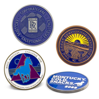 Die Struck Challenge Coin Economy Iron (1-1/2")