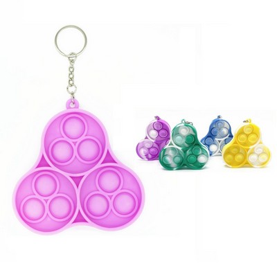 Triangle Push Pop Bubble Keychain