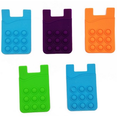 Push Pop Silicone Phone Wallet