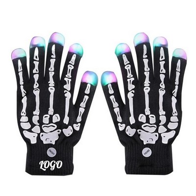 Acrylic Color Changing LED Skeleton Gloves