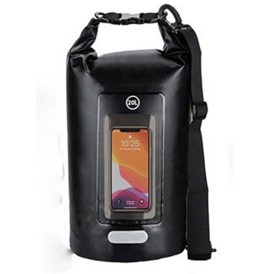 10 Liter Water Resistant Dry Bag W/Clear Pocket Window