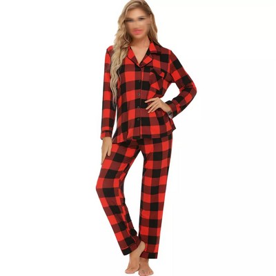 Christmas Pyjamas Printed Womens Sleepwear Pajamas Set