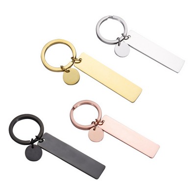 Stainless Steel Rectangle Keychain