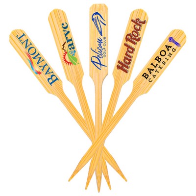 3.5'' Custom Bamboo Paddle Skewers