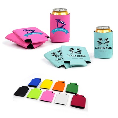 12 OZ Neoprene Can Sleeve Custom logo Bottle Cooler Sublimation Blank Neoprene Beer Stubby Holder