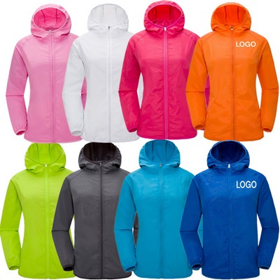 Unisex UPF Windbreaker Hoody Jacket Coats