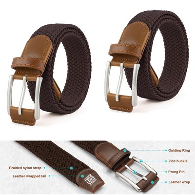 1 3/8" Mens Stretch Braided Web Belt