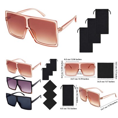 Flat Top Fashion Shades Sunglasses for Women Men