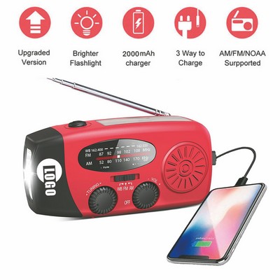 Emergency Hand Crank Radio with LED Flashlight