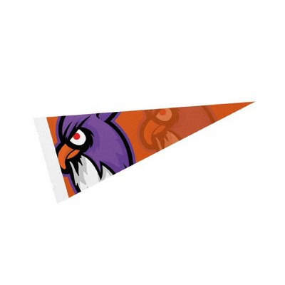 5" x 12" Full Color Felt Pennant Flag Banner with Strip