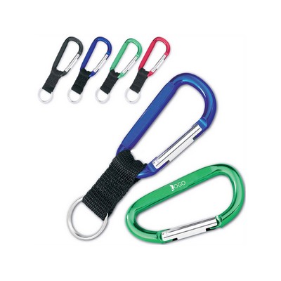 Carabiner with Strap & Split Ring