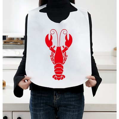 14.2" X 23.6" Disposable Adult Plastic Seafood Bibs Waterproof Apron