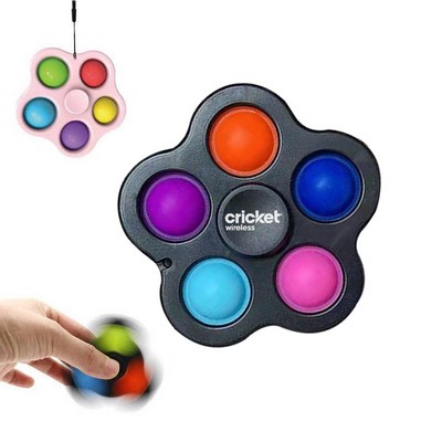 Five Bubble Flower Fidget Push Pop Spinner