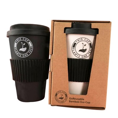 Reusable Branded Coffee Cups with Silicone Sleeve