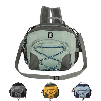 Polyester City Light Outdoor Hiking Crossbody Bag Backpack