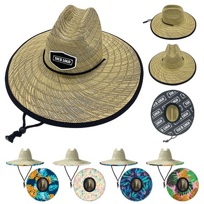 Straw Sun Bucket Hat