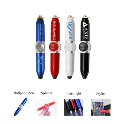 Spinner Fidget Pen w/Stylus