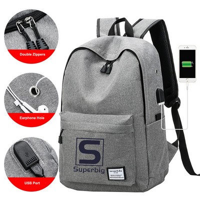 USB Charging Port Laptops Backpack