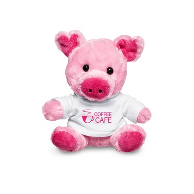 7" Plush Pig with T-Shirt