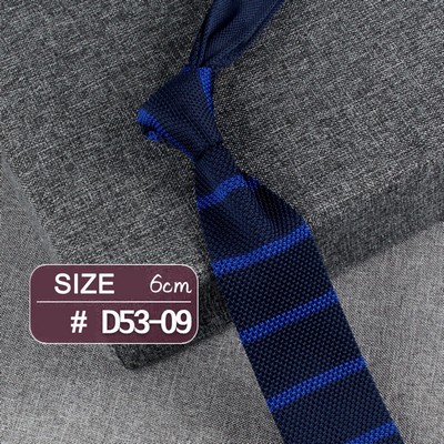 #9 Casual Style Knitted Narrow Men Tie Polyester Woven Collar Tie