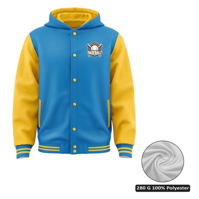 Unisex & Kids' Sublimation Baseball Jacket w/ Hood