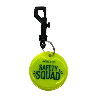 Round Shape Reflective Keychain