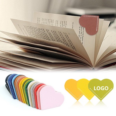 Heart Shaped Leather Bookmark