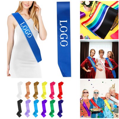 Satin Pageant Sashes