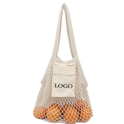 Eco-Friendly Cotton Mesh Market Tote