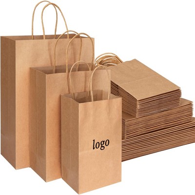 Portable Brown Kraft Paper Bag