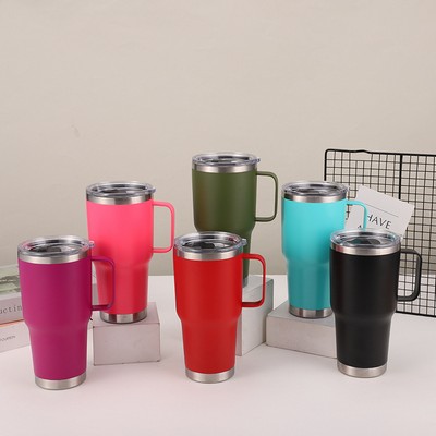 Stainless Steel Multi-color Tumbler With Handle 30OZ