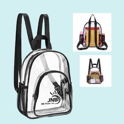 Transparent PVC Side Pocket Backpack