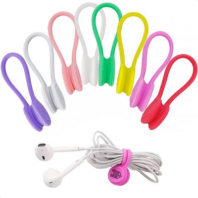 Silicone Magnetic Clips Cable Straps Cord Organizers