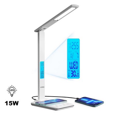 Desk Lamp with 15W Wireless Charger