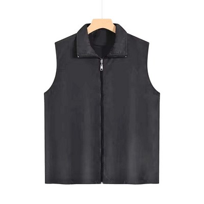 Men's Basic Fleece Vest with Zipper Sleeveless Jacket ( Blank )