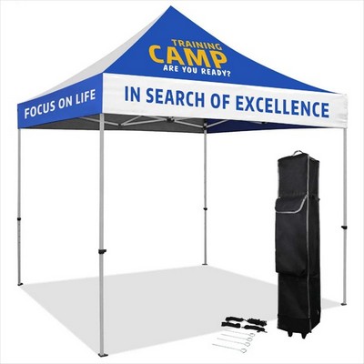 10' X 10' Custom Printed Pop Up Tent Kit With Steel Frame