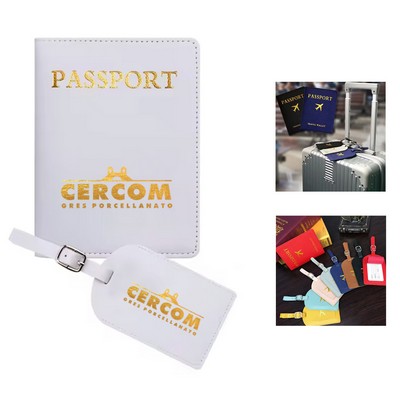 Leatherette Luggage Tag & Passport Holder