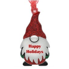 Pewter Finish Gnome Ornament