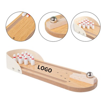 Tabletop Wooden Bowling Game