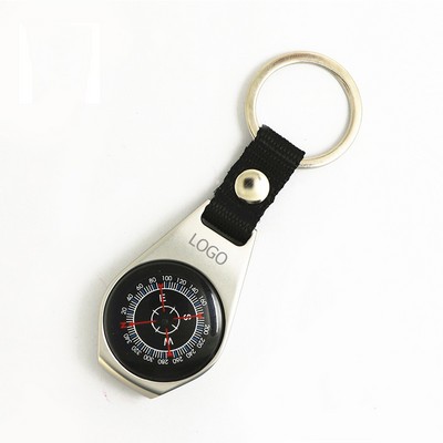 4" Shockproof Military Survival Gear Magnetic Compass Keychain