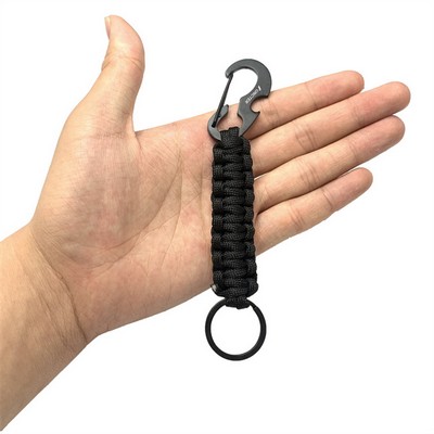 4 in 1 Multifunctional Camping Survival Paracord Keychain W/ Opener, Carabiner