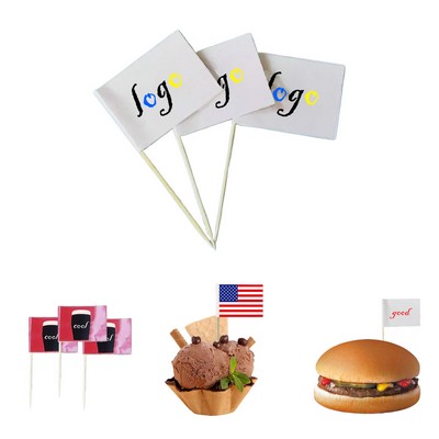 MOQ500 Creative Universal Toothpick Flags Assorted Designs