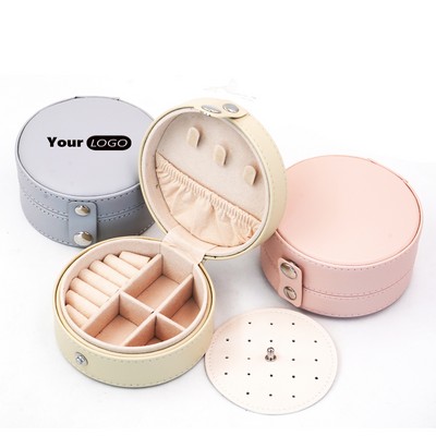 Pu Mini Round Jewelry Box