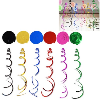 6Pcs Hanging Swirl Decoration