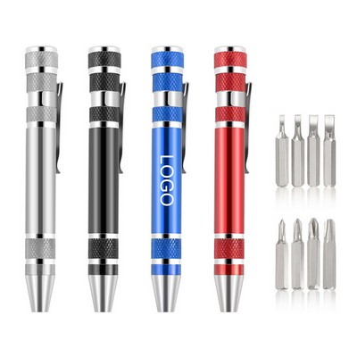 8 in 1 Magnetic Pocket Screwdriver Set