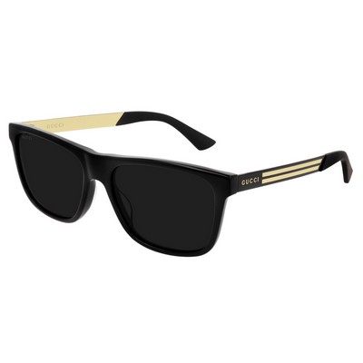 Gucci® Men's Black & Gray Square Sunglasses