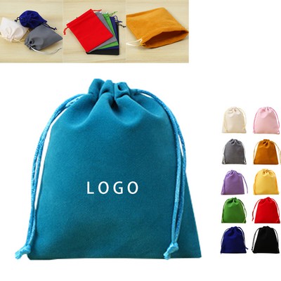 Flocking Drawstring Bag