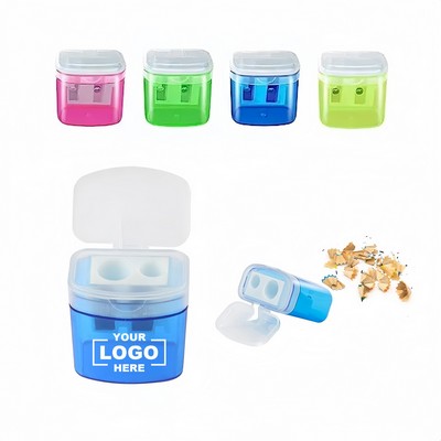 Clear Dual Hole Pencil Sharpener