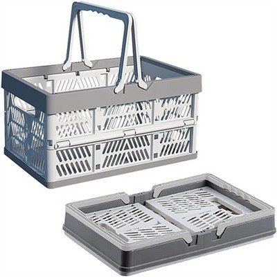 Foldable Plastic Grocery Shopping Basket Vegetable Crates